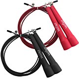 Wini Adjustable Speed Cable Jump Ropes with 2 Packs, Premium Quality Best for Keeping Fitness and Cable Protector for Rough Area. Adjustable Roples for Adults&Kids
