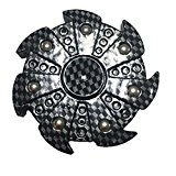 Xinyuanweiye Plastic Bearing EDC Fidget Spinner ADHD Focus Anxiety Relief Toys (Black 4)