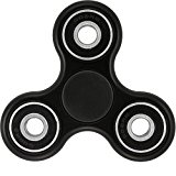 Tri-Spinner Fidget Toy 3D Printing Ceramic Bearing EDC Focus Toy for Killing Time (Black)