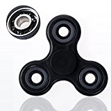 Fidget Spinner, AmyHomie Hand Spinner, Tri-Spinner Fidget Toys for Adults and Kids (Black)