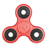 Tri-Spinner Fidget Toy 3D Printing Ceramic Bearing EDC Focus Toy for Killing Time (A–Red)
