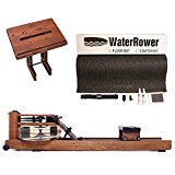 WaterRower Classic Rowing Machine Bundle – S4 Monitor, Laptop Stand and External Starter Kit