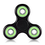 TOMOMO Tri-Spinner Fidget Toy With Premium Hybrid Ceramic Bearing (Black-green)