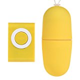 Interestingsport 20 frequency MP3 Style Remote Control Wireless Waterproof Vibrating Egg Massager-Yellow