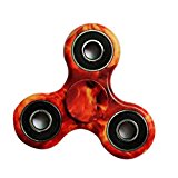 Briliiantllc Colorful Camo Tri-Spinner Hand Fidget Spinner Toy for ADHD EDC Focus Relieves Anxiety and Boredom … (Fire)