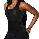 Sauna Tank Top Vest Neoprene Waist Shaper with Adjustable Shaper Trainer Belt