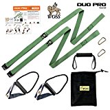 WOSS DUO PRO Suspension Strap Body Weight Fitness Trainer, Made in USA (Olive Drab)