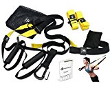 Suspension System Advance PRO Kit by Intent Sports + FREE 12 Weeks Workout eBook! – Suspension Resistance Straps Body Fitness Trainer – Full Body Workouts Kit for Home or the Road – 1300 LB SUPPORTED