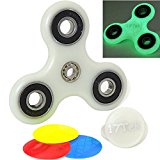 17Tek Tri-Spinner EDC Fidget Hand Spinner Fingertip Focus Toy Relieves Stress and Anxiety (Fluorescence)
