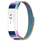 For Fitbit Alta Bands/Fitbit Alta HR Bands, Milanese Loop Stainless Steel Bracelet Smart Watch Strap with Unique Magnet Lock for Fitbit Alta/Fitbit Alta HR Replacement Wristbands