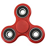 Kemuse Hand Spinner Fidget Spinner Toy Stress Reducer – Perfect For ADD, ADHD, Anxiety, and Autism Adult Children – Red