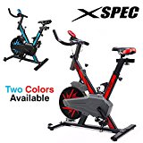 Xspec Pro Stationary Upright Red Exercise Cycling Bike w/ Heart Pulse Sensors