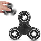 Kemuse Hand Spinner Fidget Spinner Toy Stress Reducer – Perfect For ADD, ADHD, Anxiety, and Autism Adult Children – Black