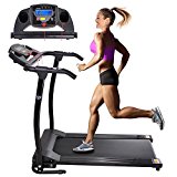 AW 1100W Folding Electric Treadmill Portable Power Motorized Machine Running Jogging Gym Exercise Fitness Black