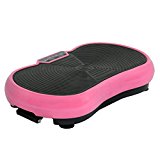 Super Deal Crazy Fit Full Body Vibration Platform Massage Machine Fitness W/Bluetooth (Pink)