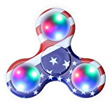 Fantastic Zone Fidget Hand Spinner With LED LIGHT Made of Plastic Tri Spinner Toy With Colorful Shining Premium Anxiety Toy Helps Focus For Kids And Adults Stress Reducer