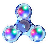 Fantastic Zone Fidget Hand Spinner With LED LIGHT Made of Plastic Tri Spinner Toy With Colorful Shining Premium Anxiety Toy Helps Focus For Kids And Adults Stress Reducer