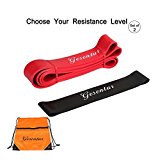 Exercise Resistance Bands -Resistance Loop bands & Long Fitness Stretch Band For Legs Arms Pull Up Strength Training,Physical Therapy Theraband (Short Black Band ,20-35lb)+Long Red Band,50-125))