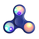 Royelerstore LED Flash light Spinner Fidget High Speed hands toys cabinet/small portable Gyro for kids adult (Bule)