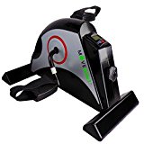 Under Desk Mini Exercise Bike (Gloss Black & Silver)