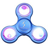 Fantastic Zone Fidget Hand Spinner With LED LIGHT Made of Aluminum Alloy Tri Spinner Toy With Colorful Shining Premium Anxiety Toy Helps Focus For Kids And Adults Stress Reducer