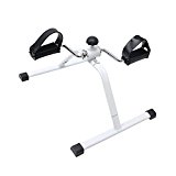EXEFIT Exercise Bike Mini Bike Mini Desk Cycle for Legs and Arms Exercise Detachable (White)