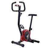 Goplus Upright Exercise Bike Stationary Cycling Fitness Cardio Aerobic Equipment (Black + Red)
