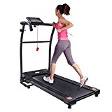 BANGQIYI Folding Exercise Electric Treadmill Running Gym Machine, Black