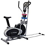 Body Xtreme Fitness 4-in-1 Elliptical Exercise Bike, Home Gym Equipment, Compact Design, Hand weights, Resistance Bands