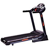 Goplus 2.5HP Folding Treadmill Electric Support Motorized Power Running Fitness Machine (Orange)