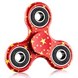 Hand Fidget Spinner Toy Stress Reducer Perfect For ADD, ADHD,Finger Toy with Ultra Fast R188 Stainless Steel Bearings,3 to 5 Minutes Spin Time (Chinese Flag)