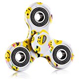 Hand Fidget Spinner Toy Stress Reducer Perfect For ADD, ADHD,Finger Toy with Ultra Fast R188 Stainless Steel Bearings,3 to 5 Minutes Spin Time (Emoji)