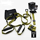 Fitness Training Pro Trainer Straps For Home Workout GYM Resistance Training Crossfit (GREENP3-1)