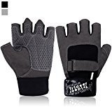 Ultralight Weight Lifting Gym Gloves, Light Microfiber & Anti-Slip Silica Gel Grip Glove for Workout, Training, Fitness, Bodybuilding and Exercise Men & Women
