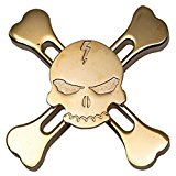 Fubovd Tri Fidget Hand Spinner Skull Devil Skull (Gold)