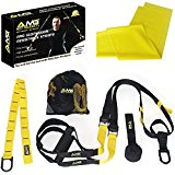 Resistance Suspension Straps- Training Bands For AMG Fitness -100% Nylon- Extension Strap- Home & Gym Workout- AMG Suspension System With Door Anchor- Yoga Stretch Band & eBook Included As A Bonus!