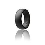 Silicone Wedding Ring For Men By ROQ Affordable Silicone Rubber Band, Grey – Size 10