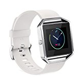 GinCoband 8PCS Fitbit Blaze Bands Replacement For Fitbit Blaze Smart Watch No tracker (White, Small)
