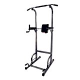 Popsport Power Tower Station 440LBS Multi-Station Power Tower Adjustable Height Dip-Station Workout Pull Up Station for Indoor Home Fitness (440LBS)