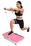 Body Xtreme Fitness ~ Whole Body 3D Vibration Platform with Resistance Bands, Remote Control, Workout Machine, Exercise Equipment For Home, Fitness, Vibration Plate, Balance Your Weight (Pink)