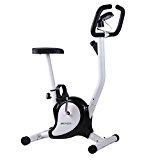 Ancheer Magnetic Upright Exercise Bike Folding with Hand Pulse Sensors/LCD Screen (Black(unfolding))