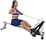 Body Xtreme Fitness ~ Tri-Base Heavy Duty Rowing Machine, Home Exercise Equipment, Fitness, Lose Weight, Training, Arm workout (White/Electric Blue)