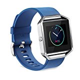 GinCoband 8PCS Fitbit Blaze Bands Replacement For Fitbit Blaze Smart Watch No tracker (Navy Blue, Small)