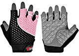 iiSPORT Women’s Weight Lifting Gloves – Workout Gym Crossfit Fitness Mesh Gloves Pink