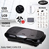 Genki Ultra Slim Vibration Machine Plate Platform Whole Body Shaper Trainer Exercise Black