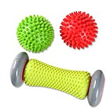 Foot Massage Roller & Spiky Ball Therapy Set | Massager Tool For Trigger Point Release & Acupressure