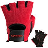 Contraband Black Label 5050 Basic Weight Lifting Gloves (PAIR) (Red, Medium)