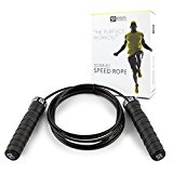 Sweet Sweat Speed Jump Rope – The ONLY adjustable cable rope with duel ball bearing handles | Great for CrossFit Double Unders and Speed Training – Includes bonus Sweet Sweat Gel Sample!