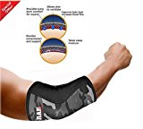 RAD (1 Pair) Neoprene Elbow Brace Support Wraps Pain Injury Relief Sleeves Bandage Camouflage Gray (Large / XL)