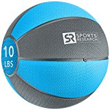 Sports Research Medicine Ball (10lb) | Helps develop core strength & balance